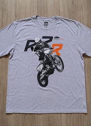 Ktm ready to race, чоловіча футболка, сіра, 100% бавовна, мотокрос принт, mexico