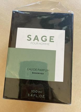 Мужской парфюм reserved sage pour homme (eau de parfum), 100 мл – оригинал!