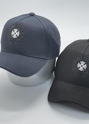 Бейсболки чоловічі тракер, з логотипом chrome hearts, 100% коттон, колір див у фото