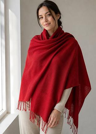Червоний палантин pashmina (70% пашміна, 30% шовк).