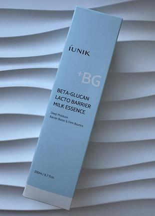 Iunik молочна есенція для обличчя з бета-глюканом beta glucan lacto barrier milk essence