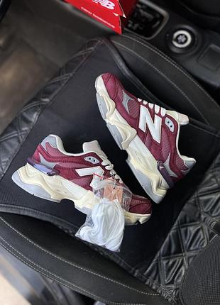 Женские кроссовки нью баланс new balance 9060 washed burgundy бордовый 36 39