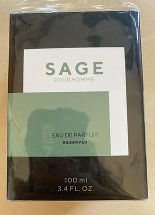 Мужской парфюм reserved sage pour homme, 100 мл (eau de parfum) original