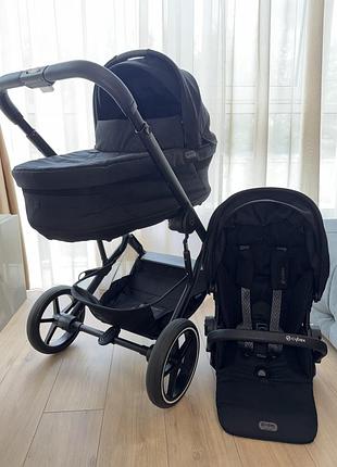 Cybex balios s lux 2в1 moon black + cot s lux | 2024