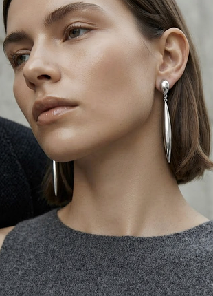 Минималистичные серьги нержавеющая сталь stainless steel