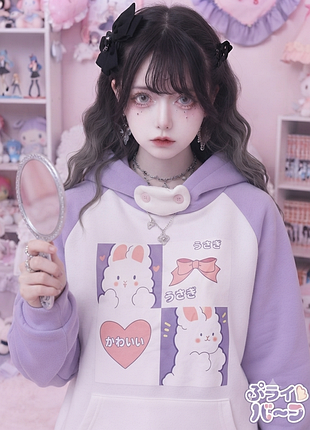 🐰 худі з кроликами "kawaii usagi" – твій ідеальний niji-стиль! 🌈