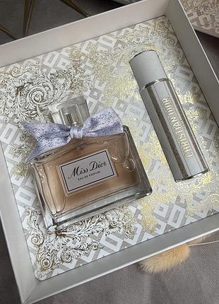 Miss dior eau de parfum від christian dior, 100 мл, у подарунковому наборі з 10 мл тревел-флаконом