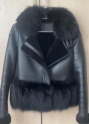 Дублянка-коскуха жіноча,натуральна xs в стилі fendi,авто леді,авіатор,дублянка,шубка,шуба