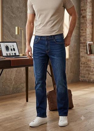 Чоловічі прямі сині джинси esmara men р. 36/32 straight fit