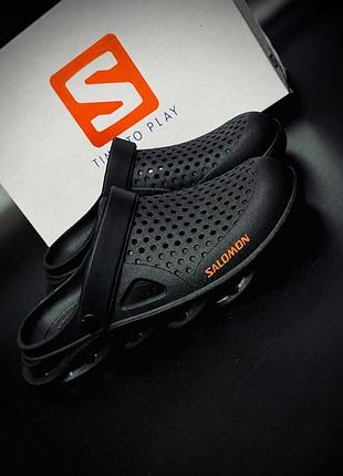 Salomon reelax slide  чорні чоловічі підліткові шльопанці мужские шльопанцы сорные саламон новая коллекция 2026 удобная посадка все размеры в наличии