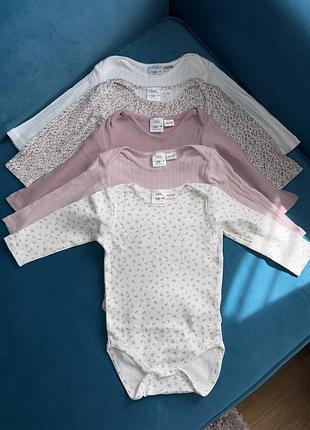 Боді з довгим рукавом zara