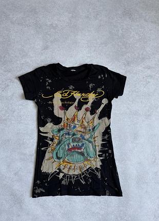 Футболка ed hardy bulldog чорна розмір м