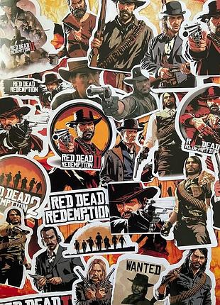 Наклейки/наліпки на тематику гри red dead redemption