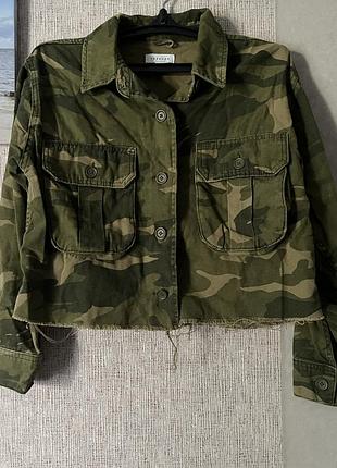Камуфляжная джинсовка topshop, размер s
