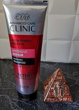 Питательный шампунь eva advanced care clinic hydrolysed keratin, 230 мл (гипет)