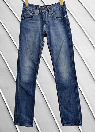 Жіночі сині джинси levi's 511 w28 l32 s xs 42 44 оригінал левіс слім завужені вінтажні джинси денім левайс 44