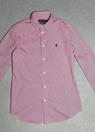 Polo ralph lauren коттоновая рубашка в полоску s m