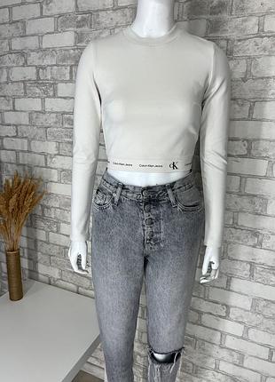 Лонг кроп топ calvin klein рашгард