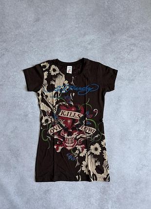 Футболка ed hardy y2k розмір м