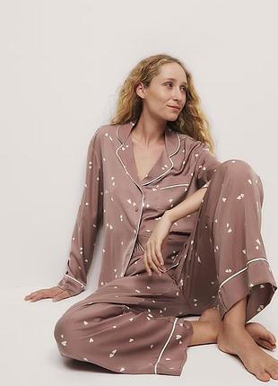 Сатиновая пижамка m&amp;s