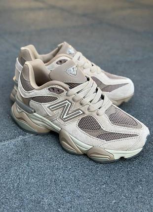New balance 9060 brown, кроссовки замшевые new balance 9060, new balance 9060 женские кроссовки, люкс качество