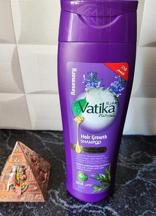 Шампунь для росту та зміцнення волосся dabur vatika naturals rosemary (оригінал, єгипет).
