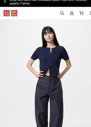Брюки, штани,розмір l, синій колір, uniqlo, нові,жіночі