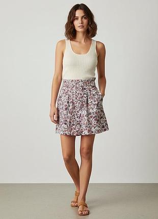 Женская юбка из мягкого микровельвета zara размер s