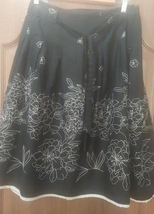 Спідниця zara 36 -38 coton вишивка