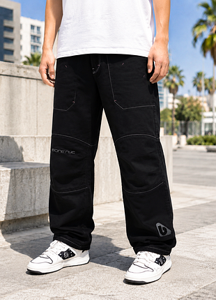 Свободные скейтерские y2k штаны bone ny с анатомическими коленями relaxed fit