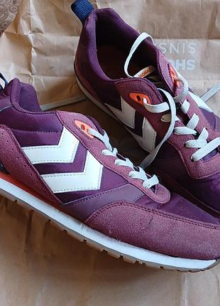 Hummel monaco 86 ns кроссовки сникерсы ретро бордовые