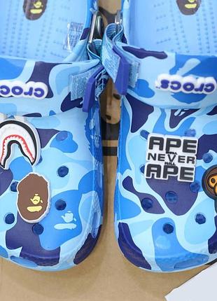 Тапки crocs x bape