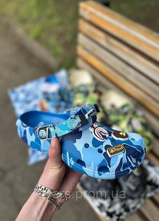 Тапки crocs x bape