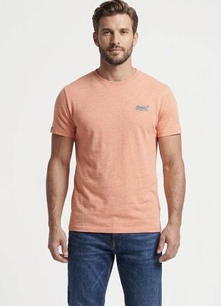 Яскрава чоловіча футболка superdry orange m-l