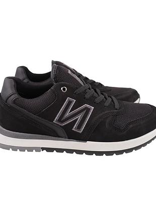 Кроссовки мужские konors черные натуральный нубук, 42