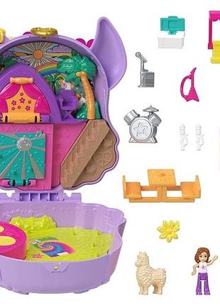 Polly pocket camp adventure llama compact – оригінальний набір mattel