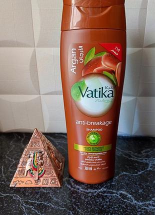 Шампунь dabur vatika naturals argan від ламкості волосся, 360 мл (єгипет)