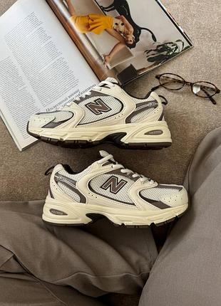 Стильні жіночі кросівки new balance 530 white brown