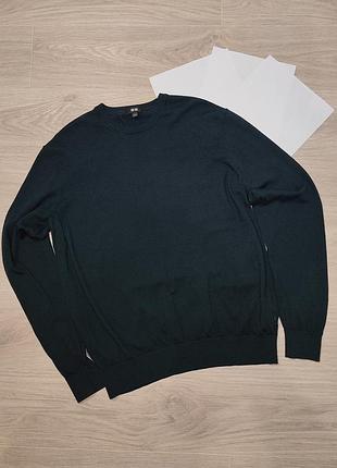 Светр з надзвичайно тонкої мериносової вовни з круглим вирізом uniqlo. розмір l.