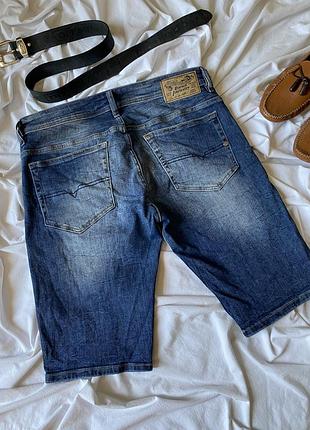Мужские джинсовые шорты diesel w34 l + кожаный ремень diesel