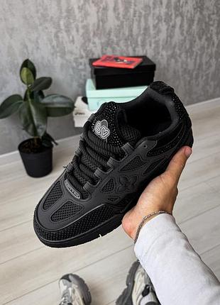 Louis vuitton skate black crystal
