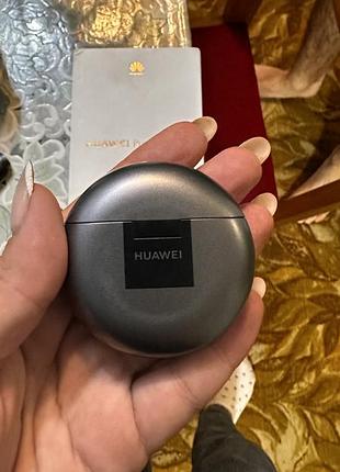 Оригинальные беспроводные наушники huawei freebuds 4 (silver frost) tws б/у с шумоподавлением