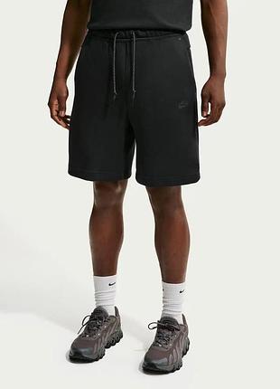 Мужские трикотажные шорты nike sportswear tech fleece sports shorts темно-синего цвета