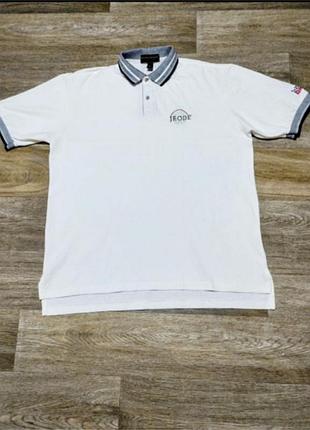 Мужская белая футболка поло country cotton's , размер xl-xxl .