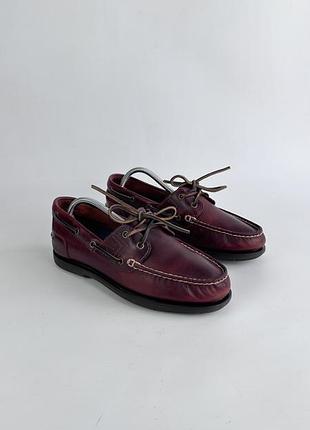 Черевички лофери timberland classic 2-eye boat shoes mens sz 9.5 w eu 43.5 leather loafers 25045