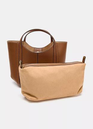 Сумка сумочка коричнева кросбоді zara зара