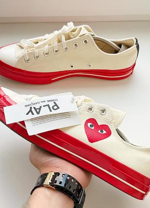 Нові кеди comme des garçons play x converse chuck 70 / cdg red midsole / 45 (29.5 см)