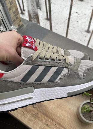 Adidas zx 500 grey/white/red
