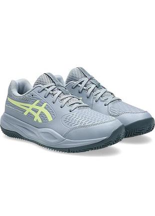 Кроссовки детские asics gel-resolution x gs clay grey blue/pistachio большой теннис грунт