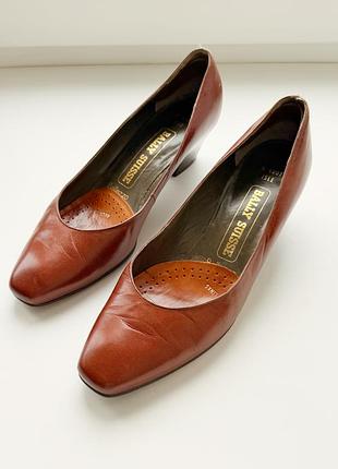 Вінтажні шкіряні туфлі bally suisse / оригінал / made in switzerland / uk 3 (35.5 - 36)